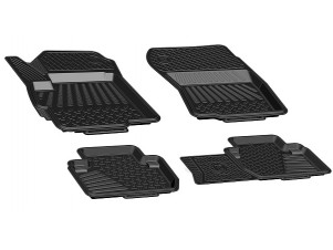 Коврики салона Rezkon резиновые 4 штуки для Mitsubishi Outlander 3 № 1024015100